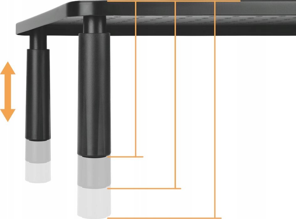 Stand tavoline Mozos SPM2, gjerësi 99 cm, mbajtje deri 20 kg, i zi