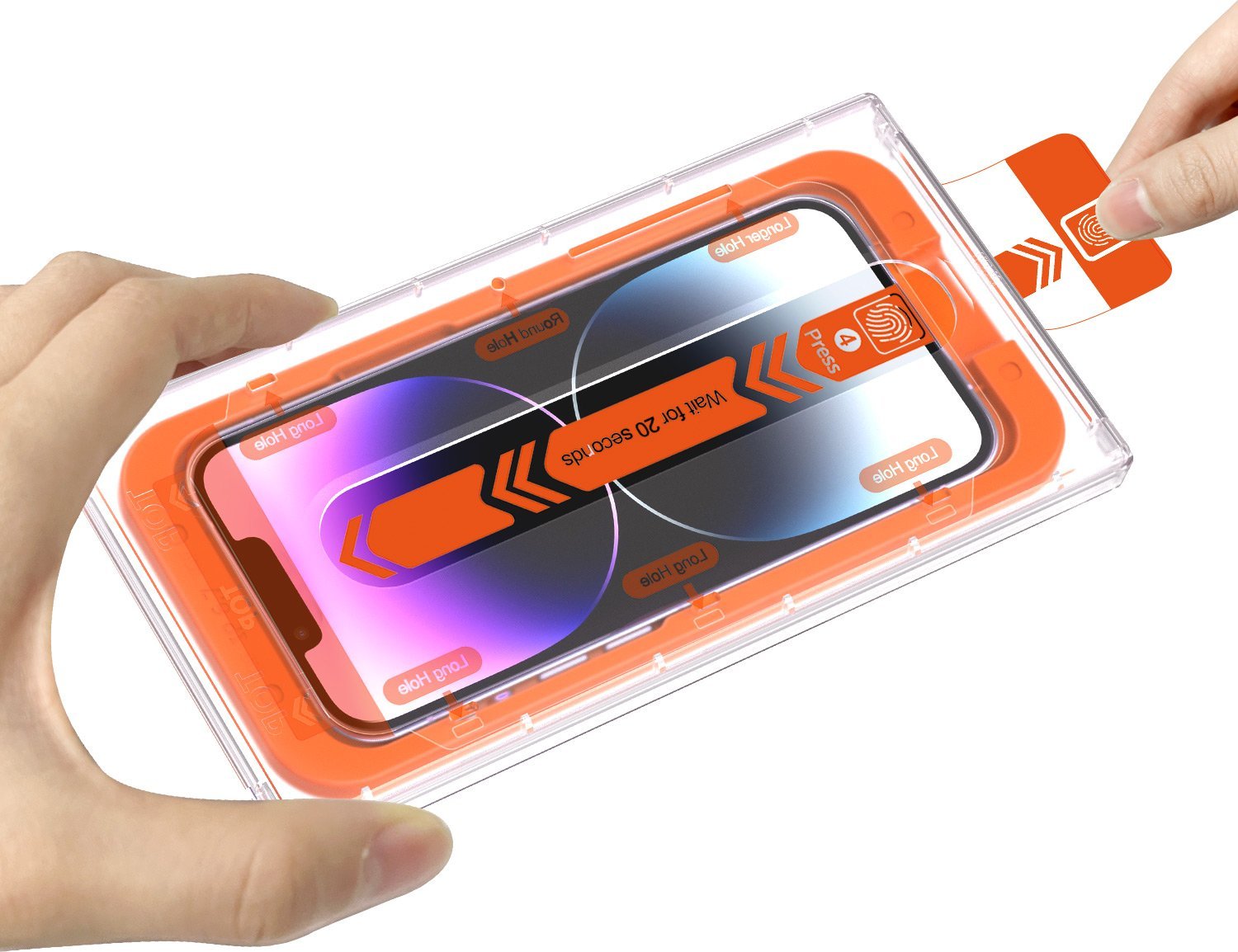 Xham mbrojtës Mobile Origin për iPhone 14 13 13 Pro, 9H, 2 copë, transparent