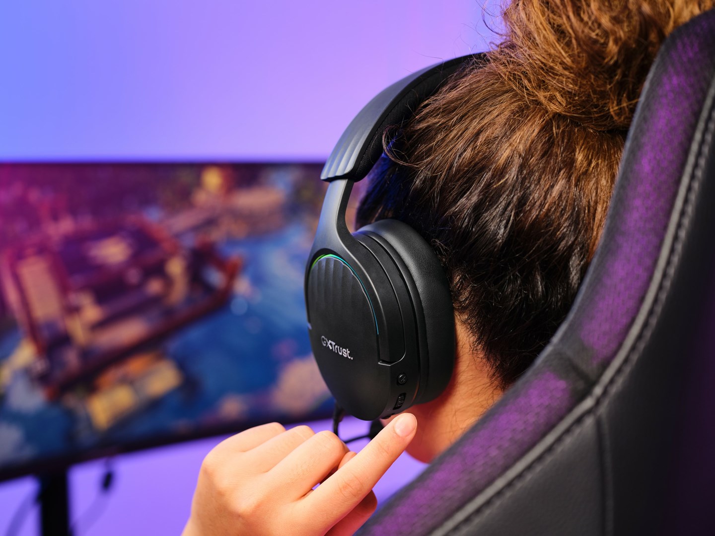 Kufje për lojëra GXT 491 Fayzo, Wireless, të zeza