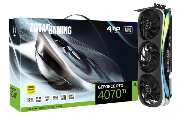Kartelë grafike Zotac Gaming GeForce RTX 4070 Ti AMP Extreme AIRO 12GB GDDR6X