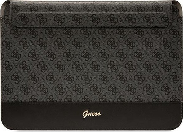 Mbështjellës laptopi Guess 4G Smooth, 13/14", PU, i zi