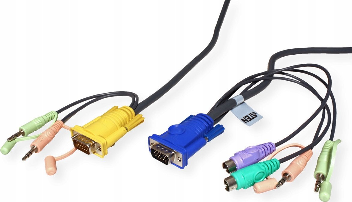 Кабел KVM Delock, VGA и 2x PS2, 5 m, црн