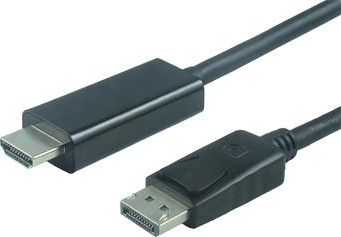 Kabllo PremiumCord DisplayPort - HDMI, 2m, e zezë