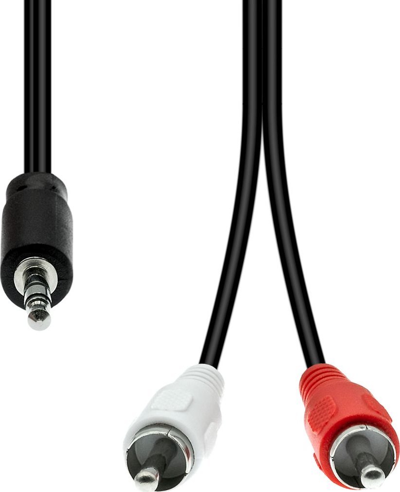 Kabllo audio ProXtend, 3-Pin në 2 x RCA, M-M, e zezë