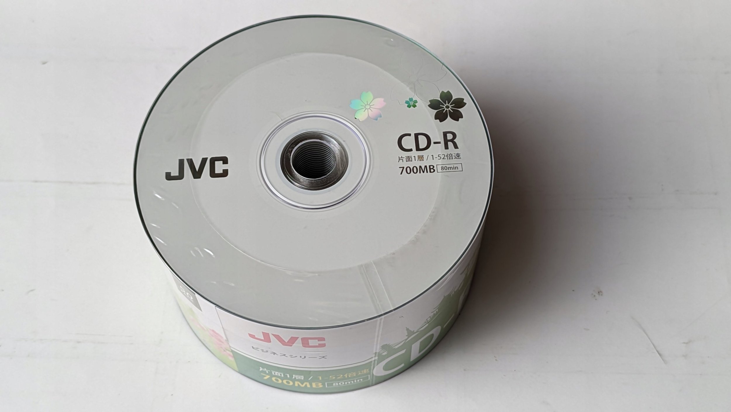 Disqe CD-R JVC Logo, 700MB, 52x, 50 copë