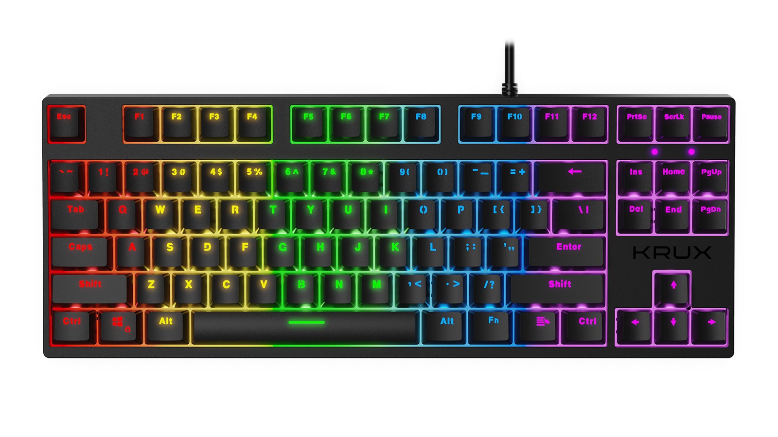 Tastierë mekanike Gaming Krux Atax RGB, USB, Outemu Blue, RGB