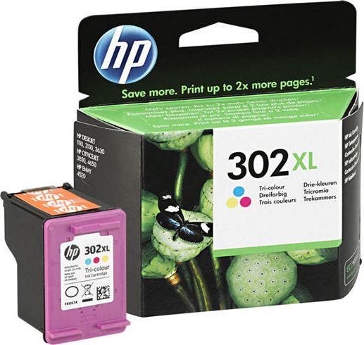 Ngjyrë për printer HP 302XL High Yield, e kaltër/magenta/verdhë