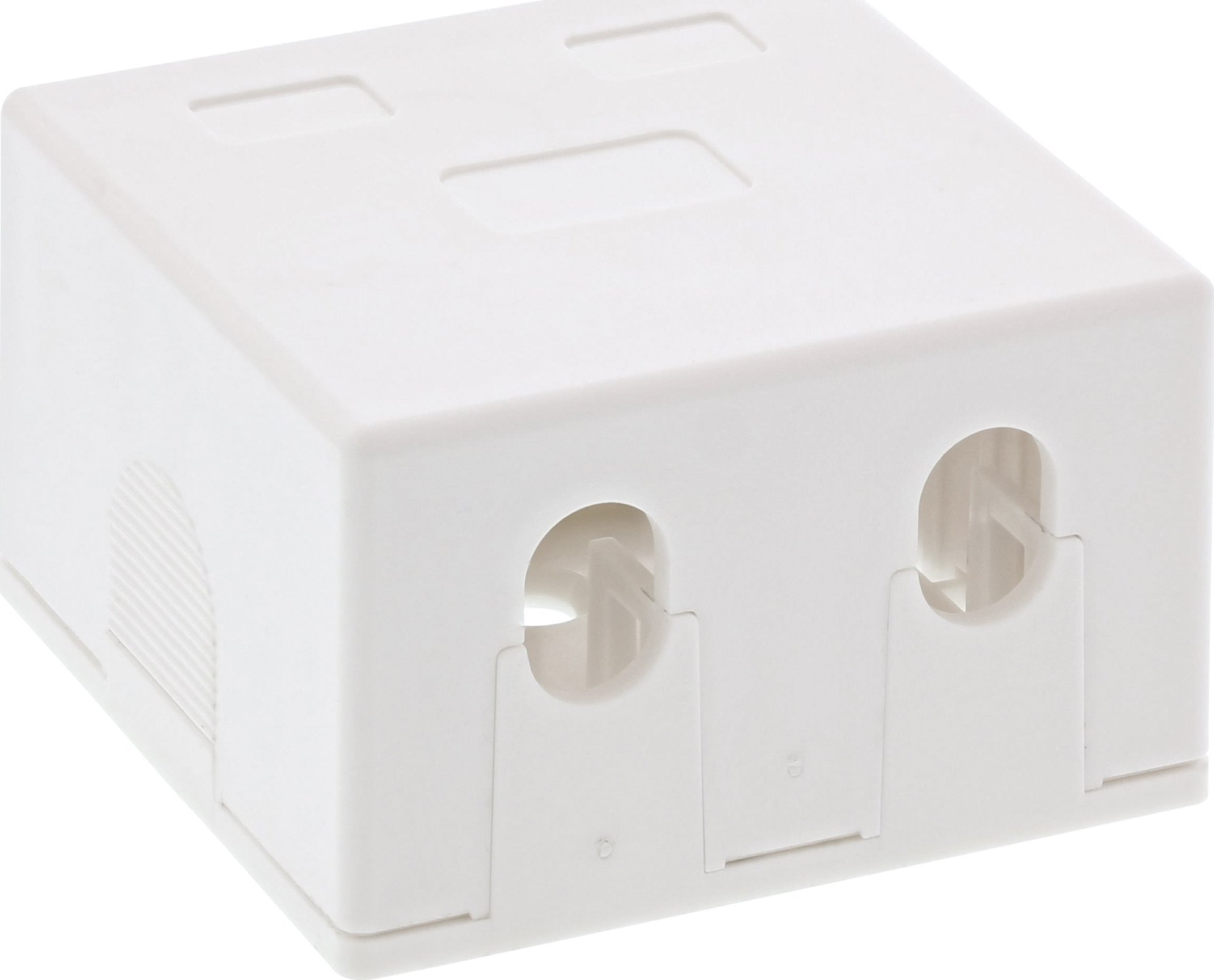 Kuti instalimi rrjeti INLINE, 2 porta RJ45, e bardhë