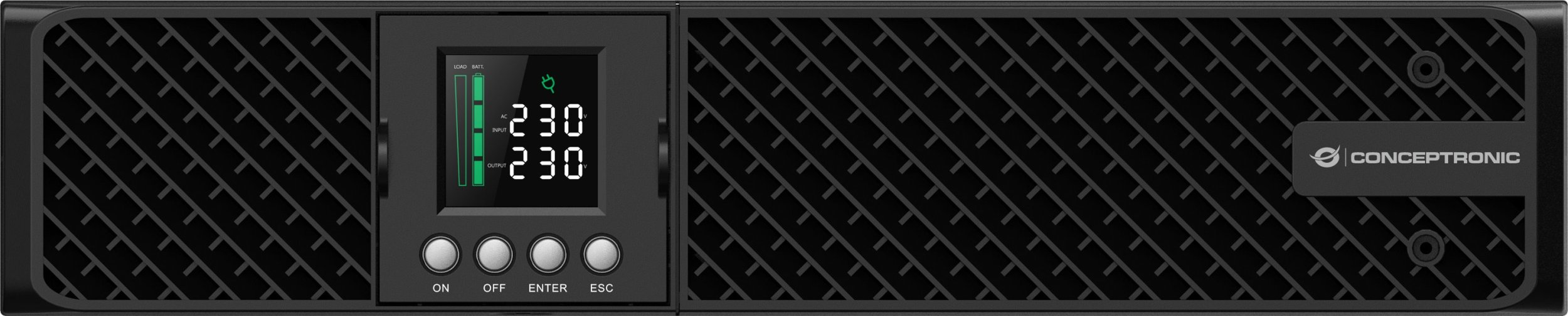 Онлајн непрекинато напојување Консептроник ЗЕУС51Е2К, 2000VA 2000W, ИЕЦ, црно