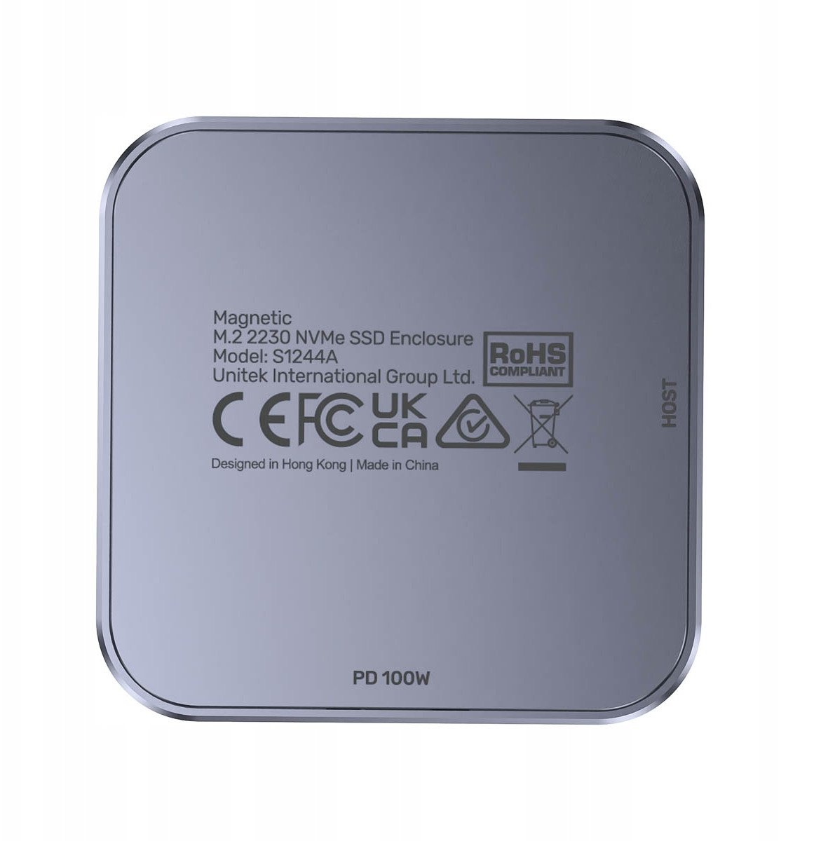 Екстремна кутија за SSD Unitek Magnetic, USB C, за M.2, црна