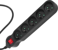 Maclean Energy MCE185 5-Насочен Разделник за Струја, 5 m, Црн