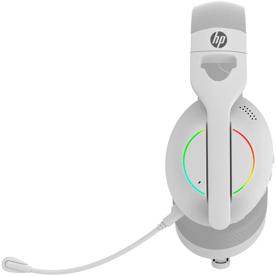 Гејминг слушалки HP DHE-8003U, со кабел, 50mm, бели