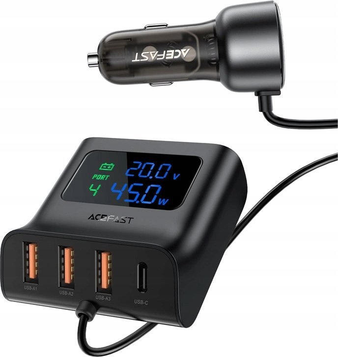 Karikues makine ACEFAST B11, 138W, 6 porta QC PD, me ekran digjital