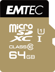Kartë memorje Emtec Gold+ MicroSDXC, 64GB, Class 10