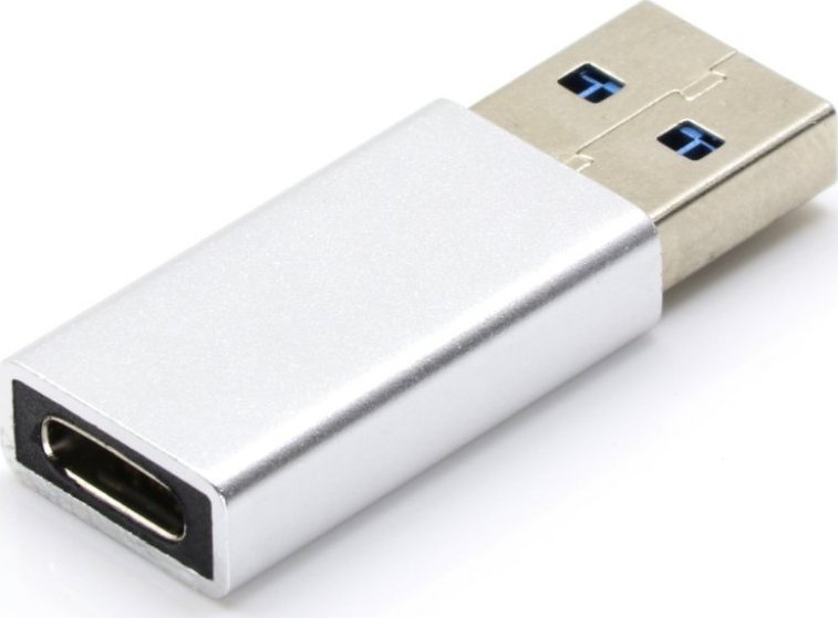 Adapter USB Art ADAPTER, USB 3.0 mashkull në USB C femër OTG, alumini, gri