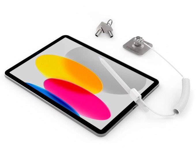 Kyç sigurie për Apple Pencil Maclocks Compulocks, kabëll 1.6 m, me çelës, argjendtë