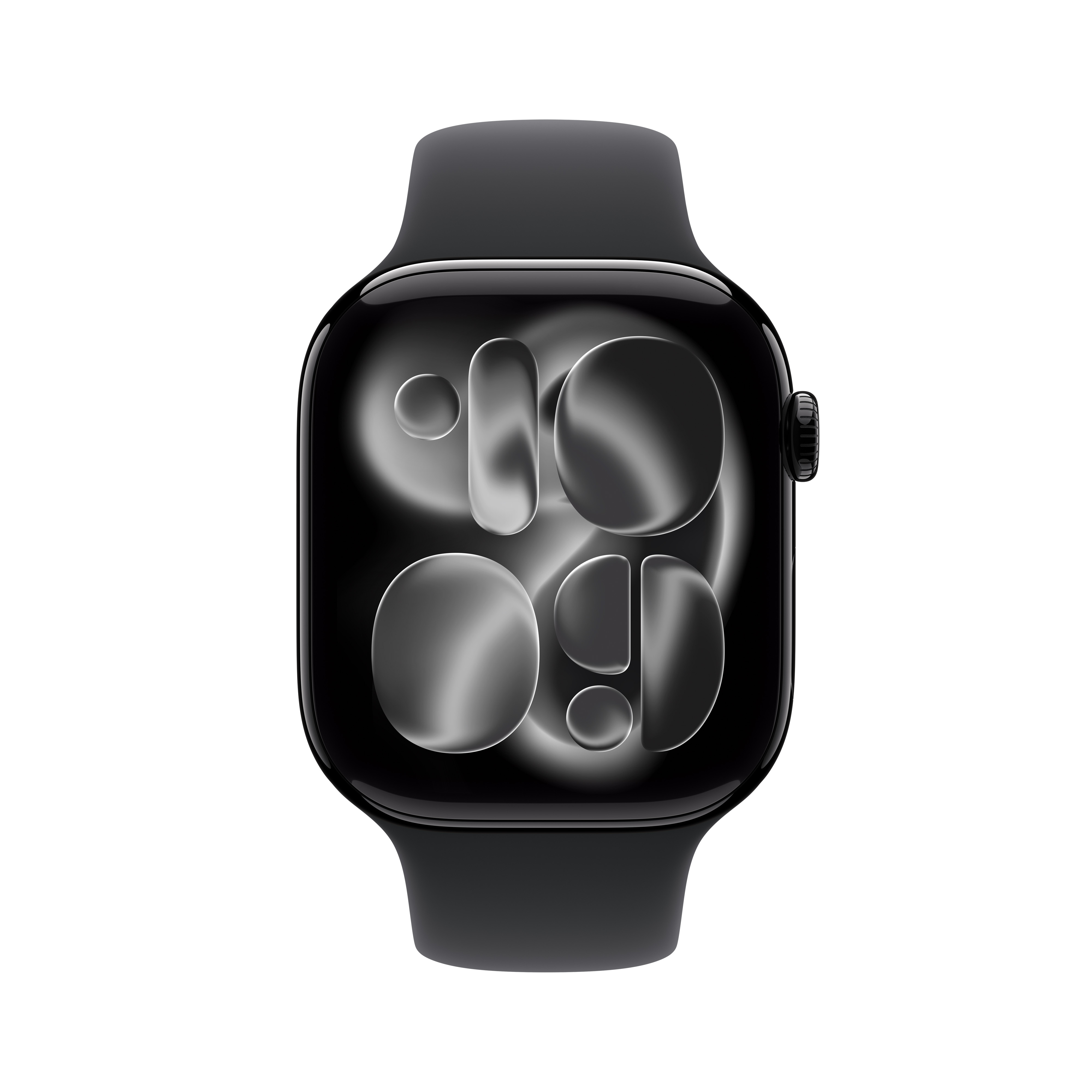 Apple Watch S11 GPS 46mm Jet Black Aluminium Case with Black Sport Band, M/L