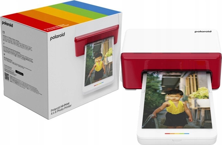 Printer fotografish Polaroid Hi Print 4x6, Bluetooth, portativ, i bardhë