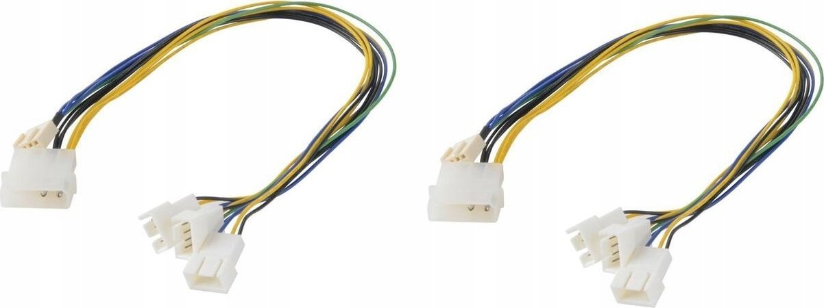 Kabllo ndarëse PWM Akasa AK-CB002, 4 pin, 2x ventilatorë, e zezë