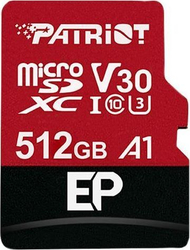 Kartë memorie MicroSDXC Patriot EP UHS-I/U3 A1 V30 (PEF512GEP31MCX), 512 GB, klasa 10,