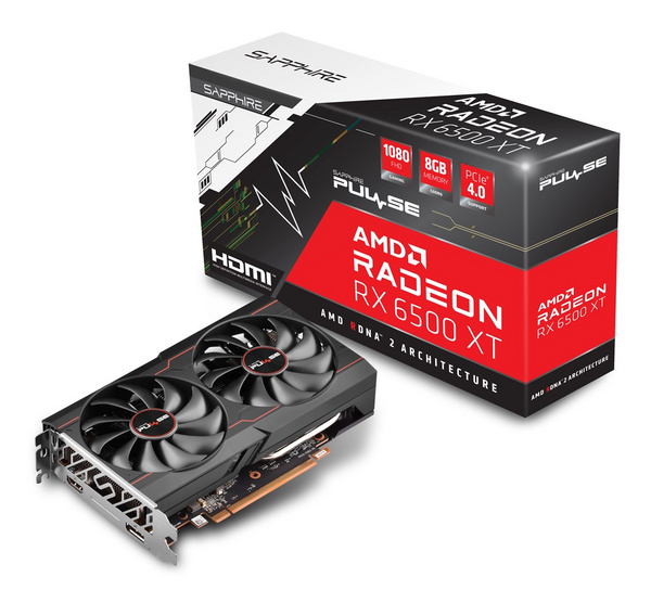​Kartelë grafike Sapphire PULSE Radeon RX 6500 XT AMD, 8GB GDDR6