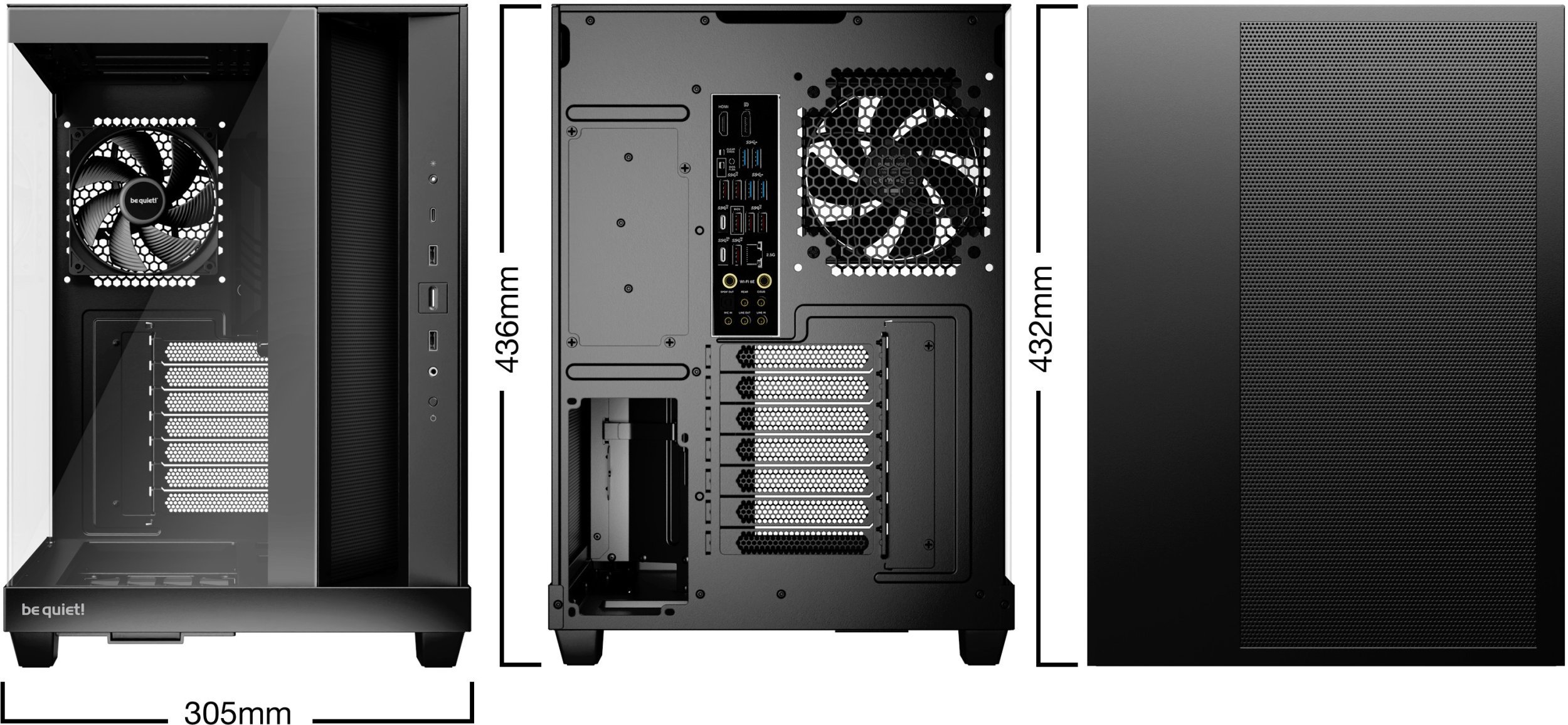 Kуќиште за компјутер Be Quiet Light Base 500, MIDI Tower, ATX, црно
