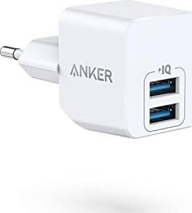Полнач Anker 320, 12W, 2 USB порти, бел
