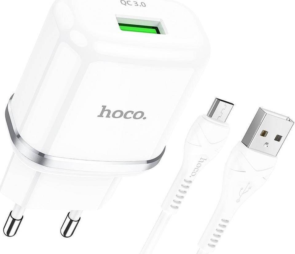 Karikues muri Hoco N3, 1x USB A, 18W QC 3.0, i bardhë