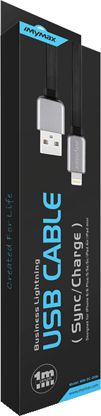 Kabllo iMyMax Business Lightning, e zezë / hirtë
