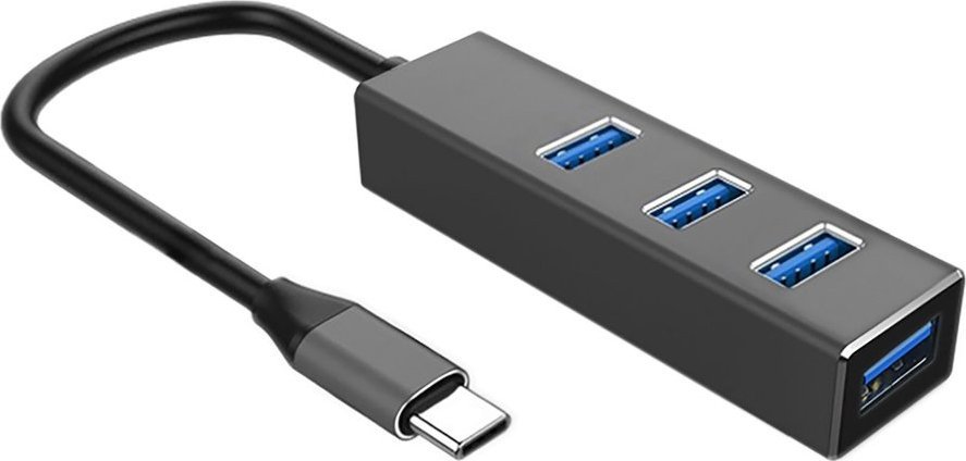 HUB USB Art OEM C15, 4x USB A 3.0, USB C, gri