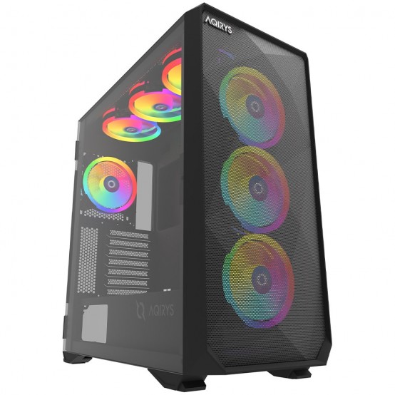 Kasa gaming Aqirys Arcturus Pro, midi tower EATX, ARGB, e zezë