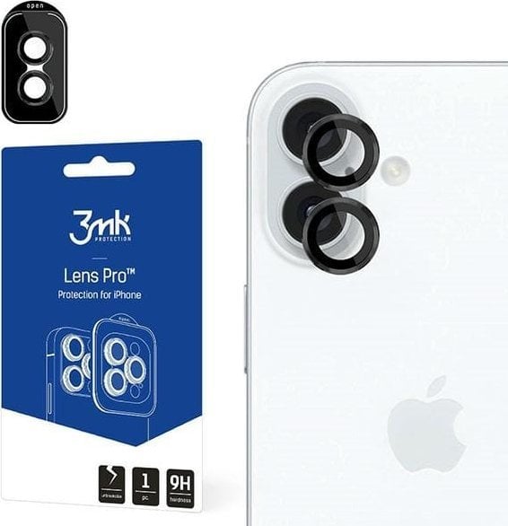 Mbrojtës lente 3mk Lens Protection Pro, për iPhone 16 16 Plus, i zi