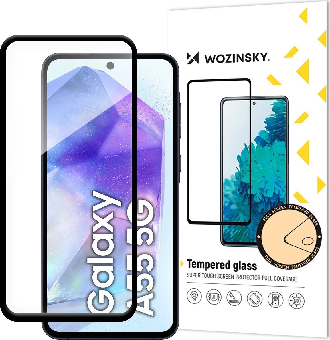Mbrojtëse ekrani Wozinsky për Samsung Galaxy A56 A36, xham i kalitur 9H, transparente