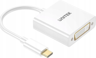 Адаптер USB C во DVI Unitek, 1080p 60Hz, 15cm, бел