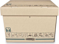 Кутија за складирање Fellowes Extra Strong Medium, капацитет 35kg, бел картон