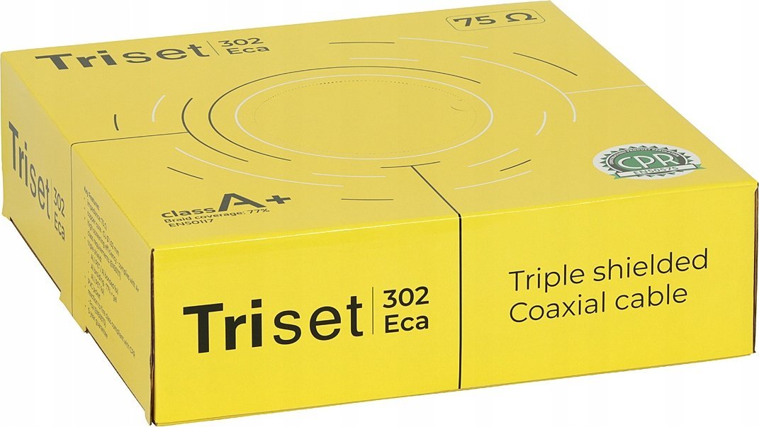 Коаксијален кабел TRISET 302 ECA A+, 100 m, бел