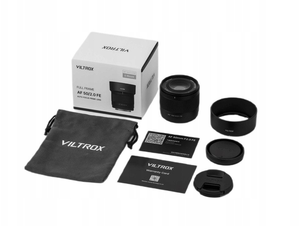 Objektiv Viltrox AF 50mm F2 Air për Sony E, autofokus, i zi