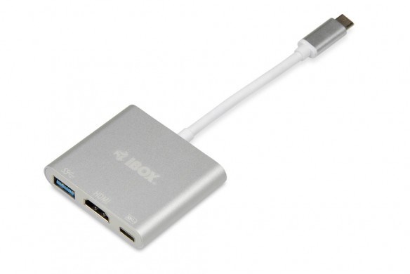 USB Hub iBOX Type-C to USB 3.0/HDMI/USB-C, Power Delivery, i argjendtë