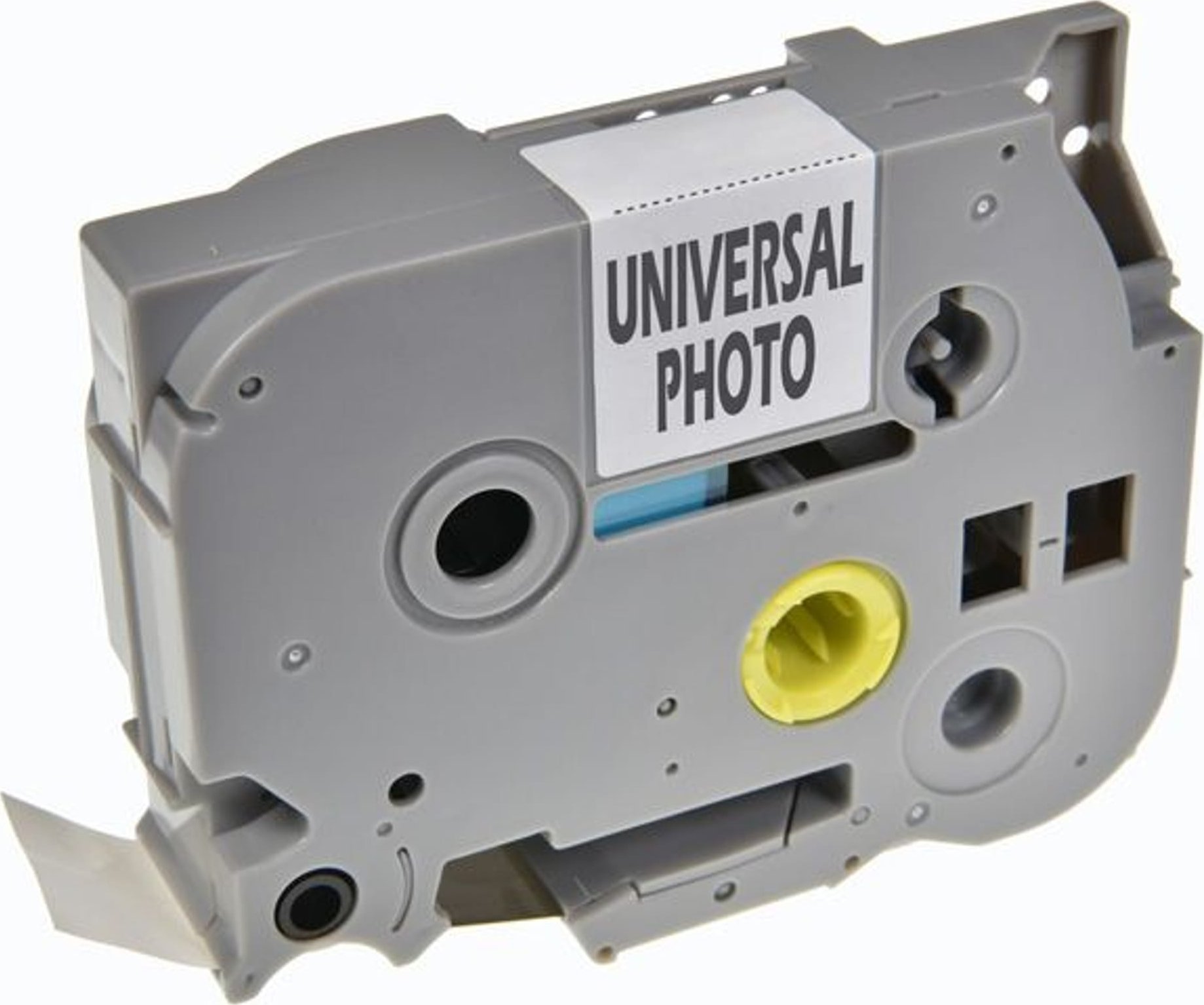 Kasetë etiketuese G&amp;G TZE-S231, 12mm, 8m, laminuar, ngjitje ekstra, bazë e bardhë printim i zi