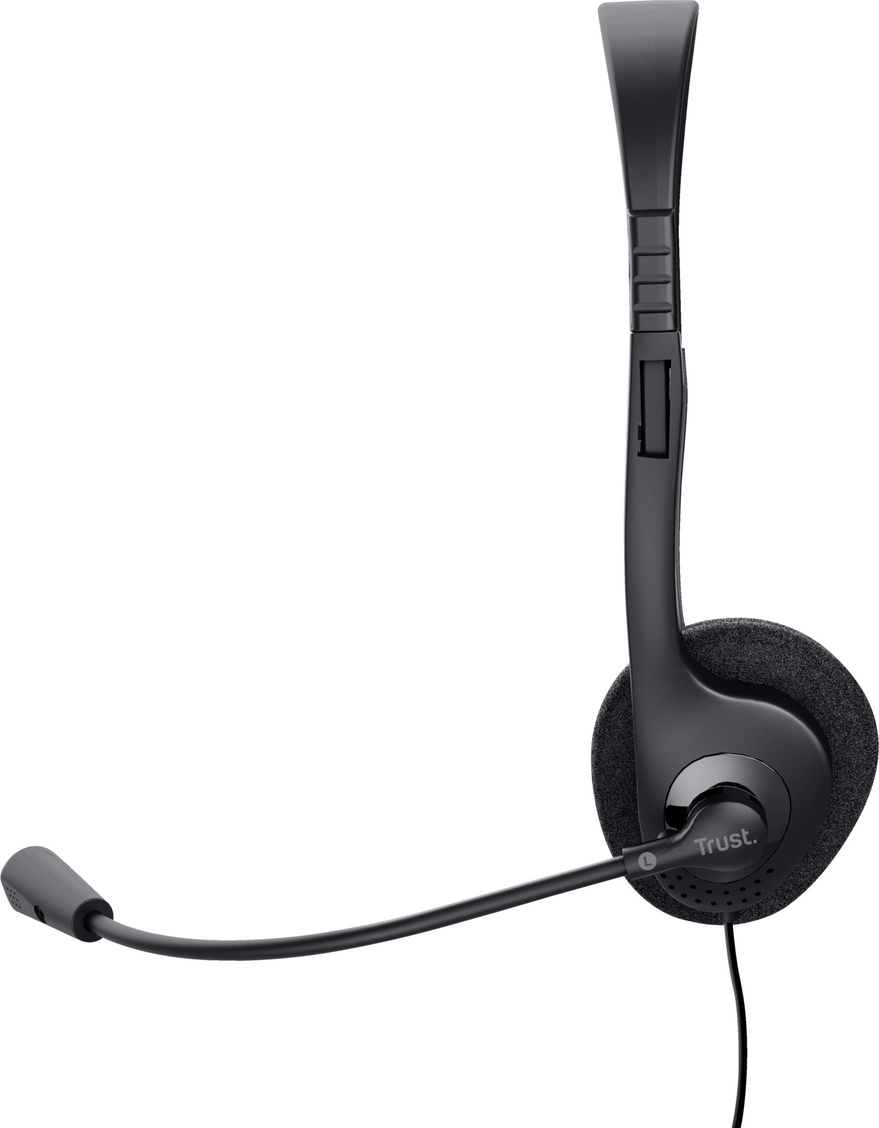 Kufje Trust 24659, me kabllo, 1.8m, të zeza