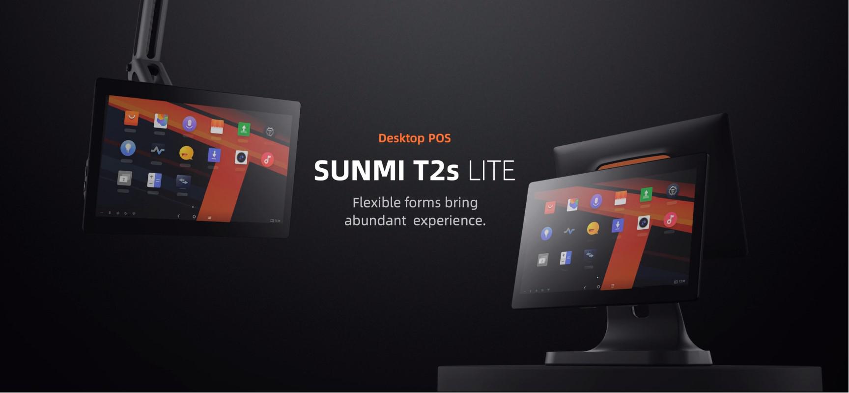 Sistem POS SUNMI T2 Lite L1573, ekran 15.6" me prekje, 4GB RAM 64GB, zi portokalli