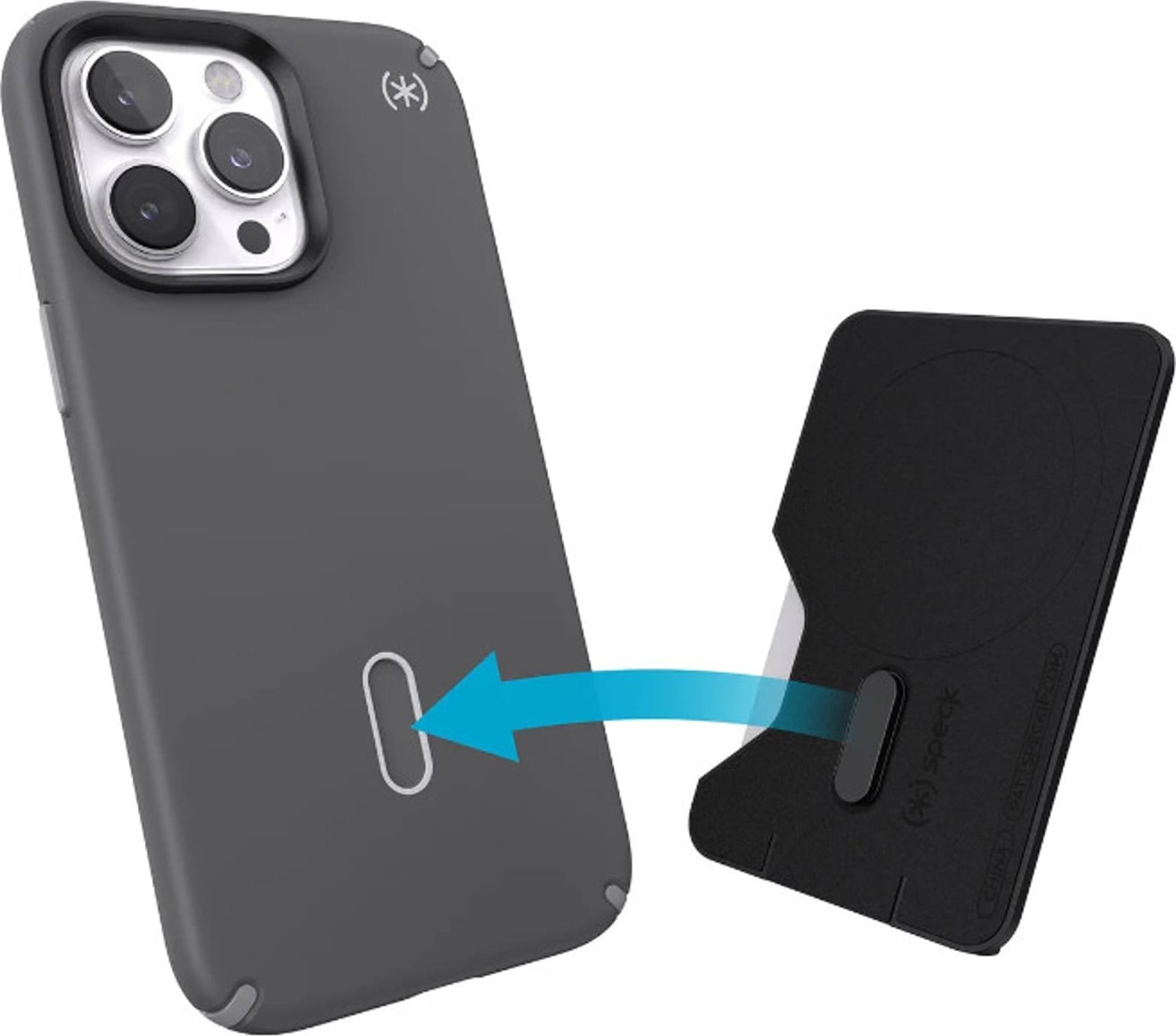 Portofol MagSafe Speck ClickLock, për iPhone, 1 3 kartela, i zi