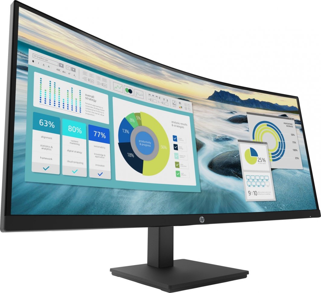 Monitor HP P34hc G4 (21Y56AT#ABB), 34'', 100Hz, Class G, 3440 x 1440 (UWQHD), VA, i zi