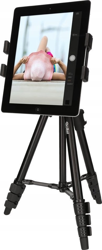 Mbajtëse tablet Rollei, për tripod, lartësi maksimale 24 cm, e zezë