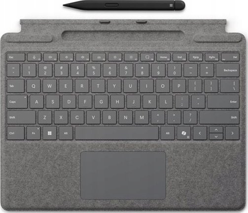 Set tastierë dhe stilolaps Microsoft për Surface Pro 8 9 10 11, me touchpad, gri