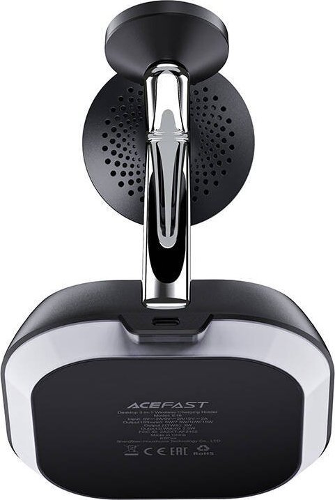Ngarkues wireless Acefast E16, 3 në 1, LED, 15W, i zi