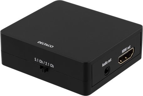 Адаптер аудио видео Deltaco HDMI-7038, HDMI во HDMI и SPDIF, Full HD 1080p, црн