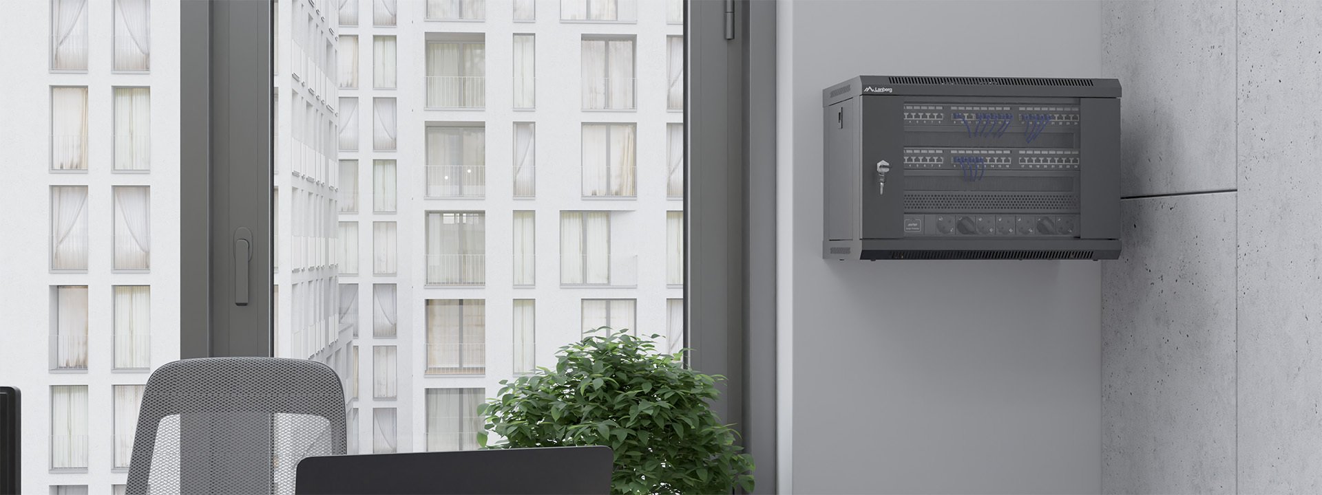 Kабинет за рек LANBERG WF01-6604-23S, 4U, 600x600mm, сив