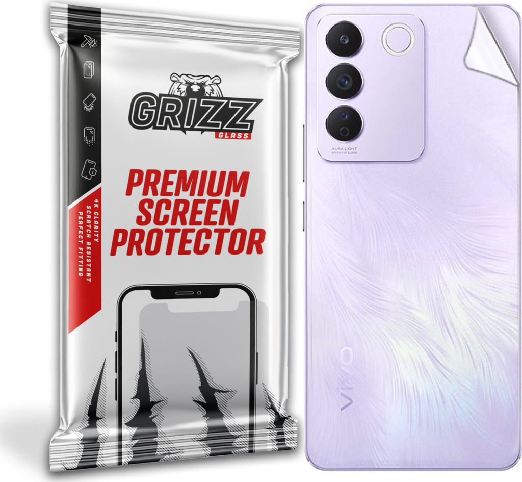 Mbulesë e pasme GrizzGlass SatinSkin për Vivo S16e, film mbrojtës, transparente