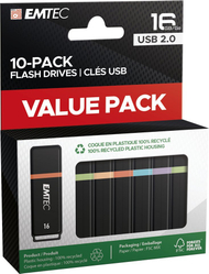 USB Flash Drive K100 ECMMD16GK102P10, 16GB, USB 2.0, paketim 10 copë